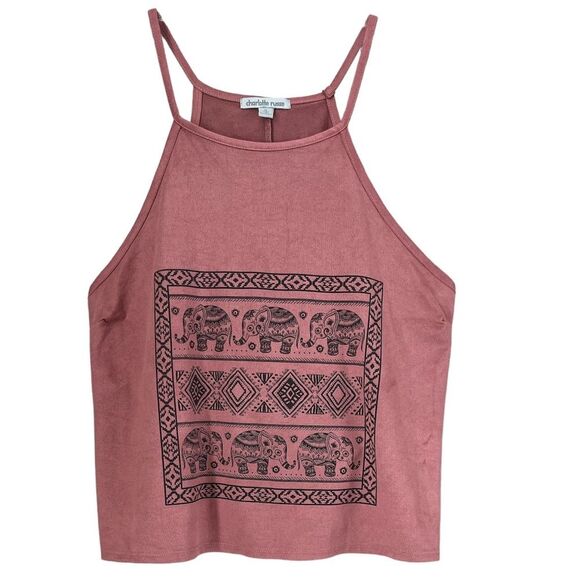 Charlotte Russe Boho Spaghetti Strap Crop Top Size M - Picture 2 of 10